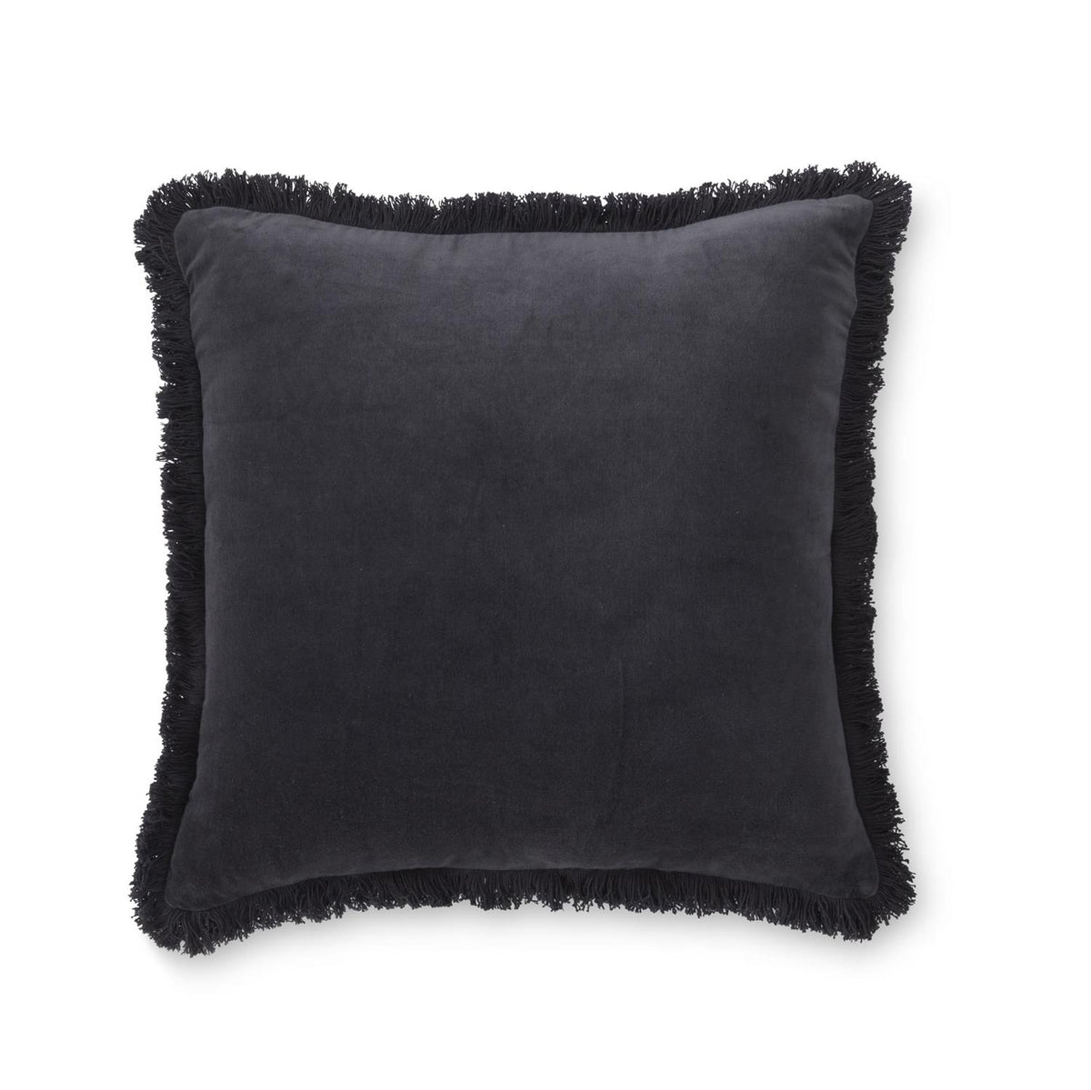 20"DARK GRAY COTTON PILLOW