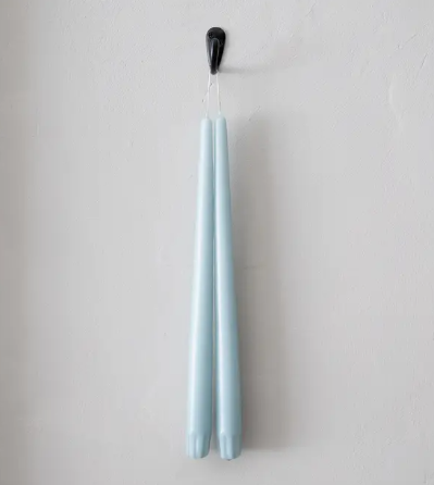 Light Blue Taper Candles - SET OF 2