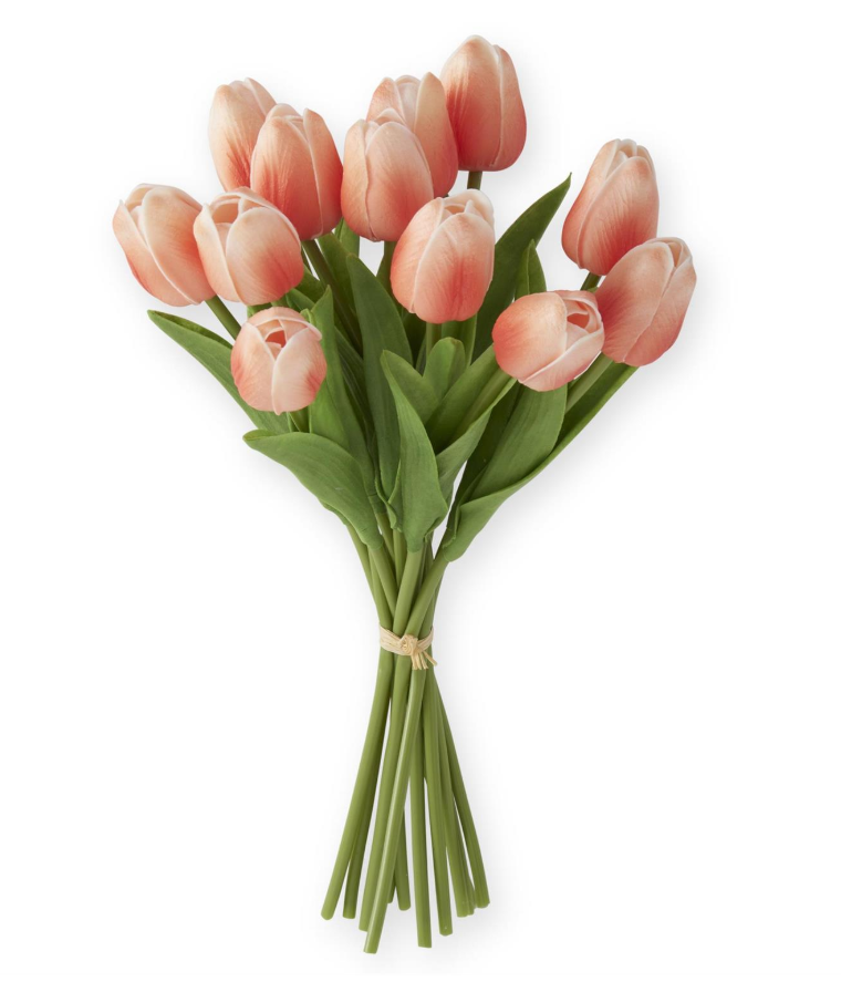 13" DRK Peach Real Touch Mini Tulip Bundle