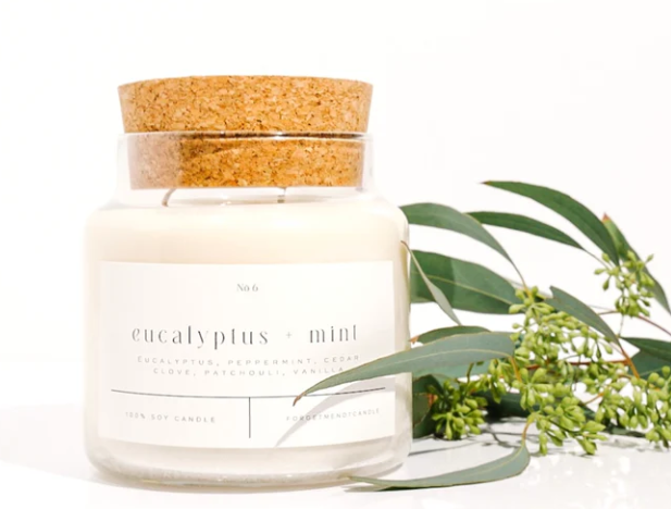 Eucalyptus + Mint 22oz Glass Candle