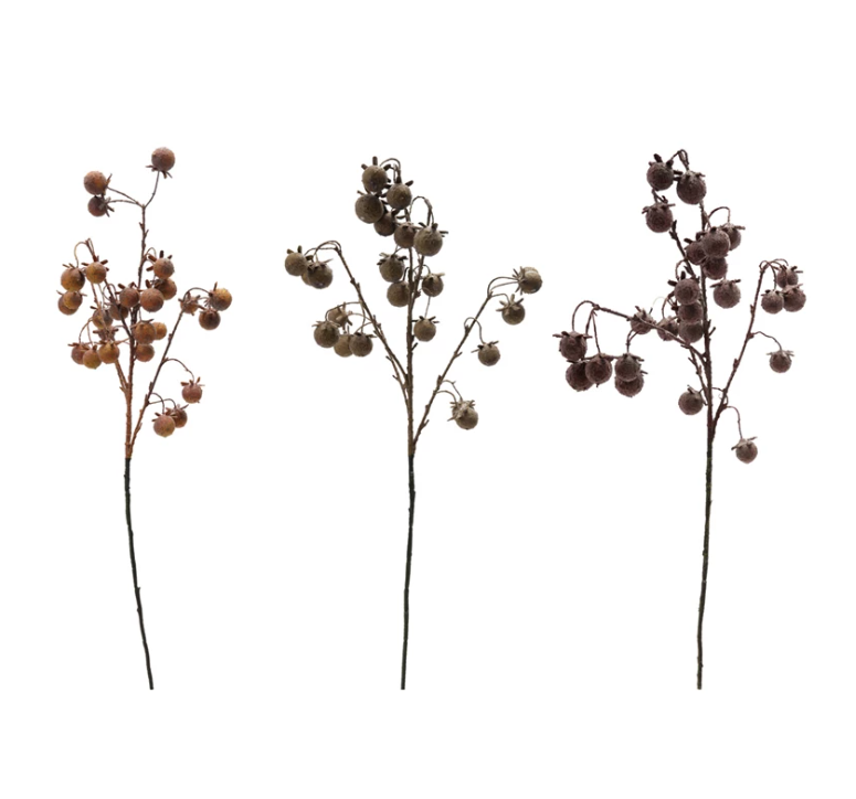 Faux Rose Hip Stem
