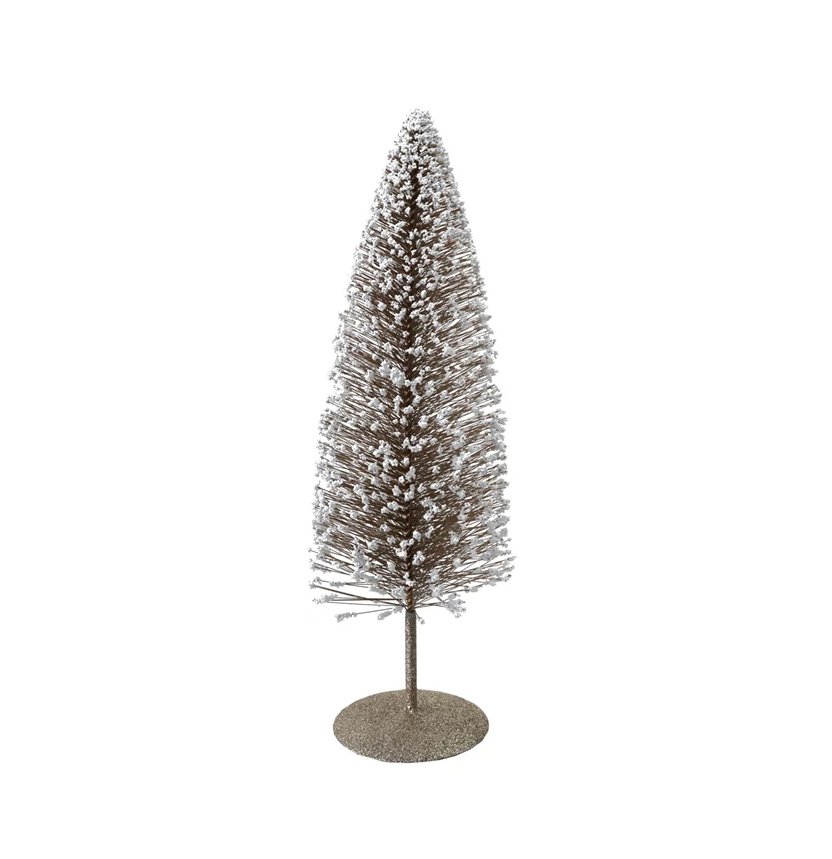 14" Bottle Brush Tree w/ Glitter