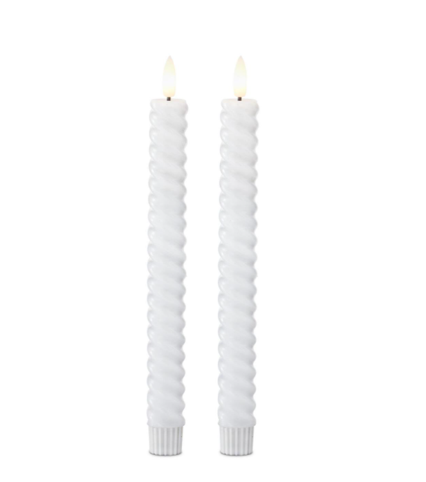 10" LED Spiral Taper Set - White