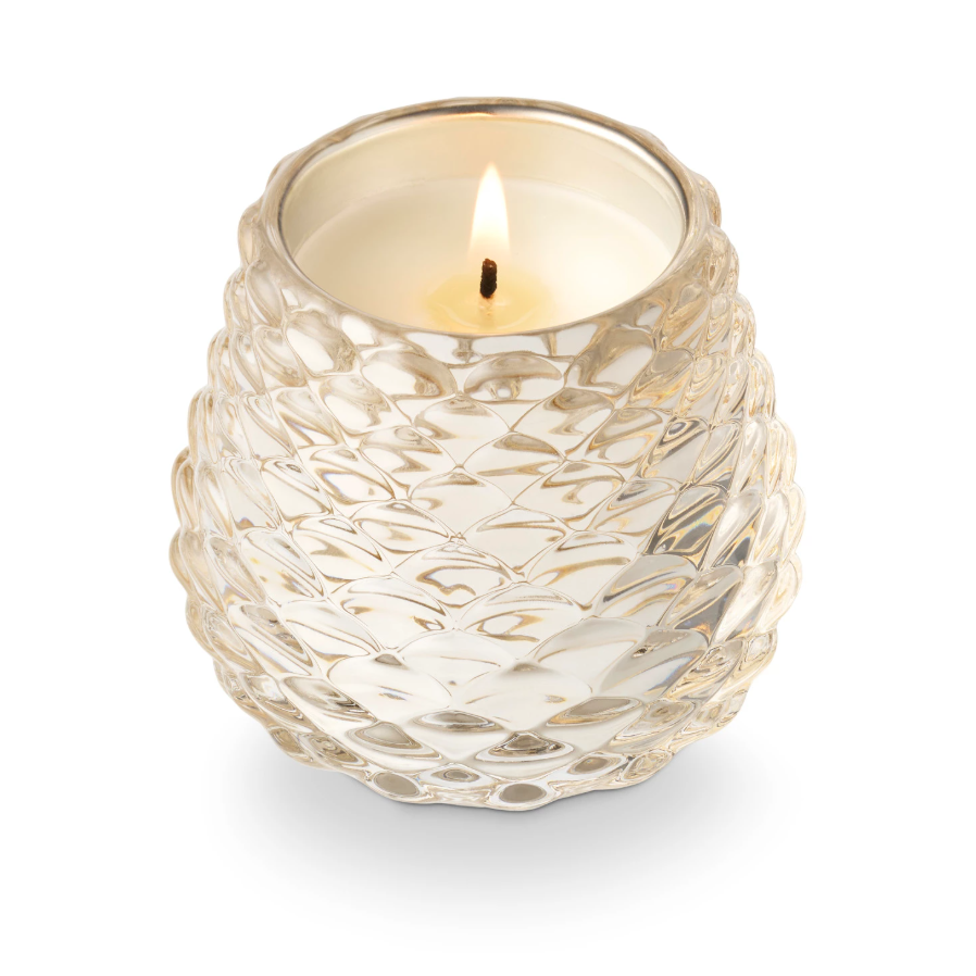 Winter White Pinecone Votive Candle