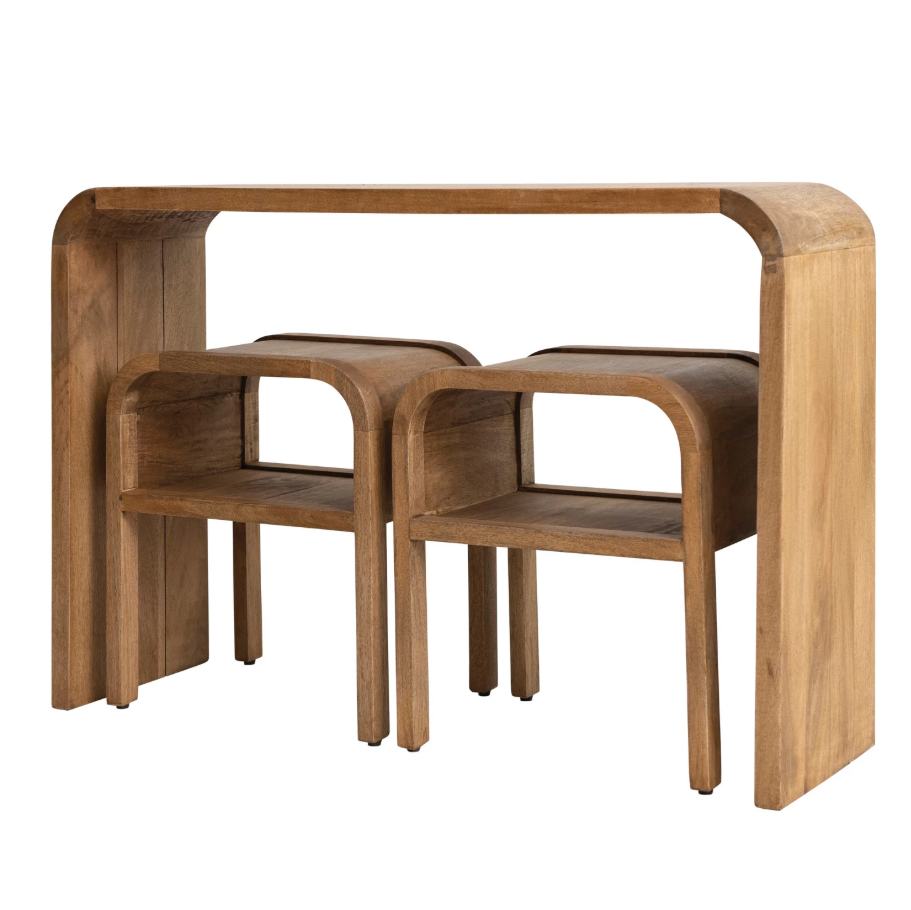 Waterfall Mango Wood Side Table
