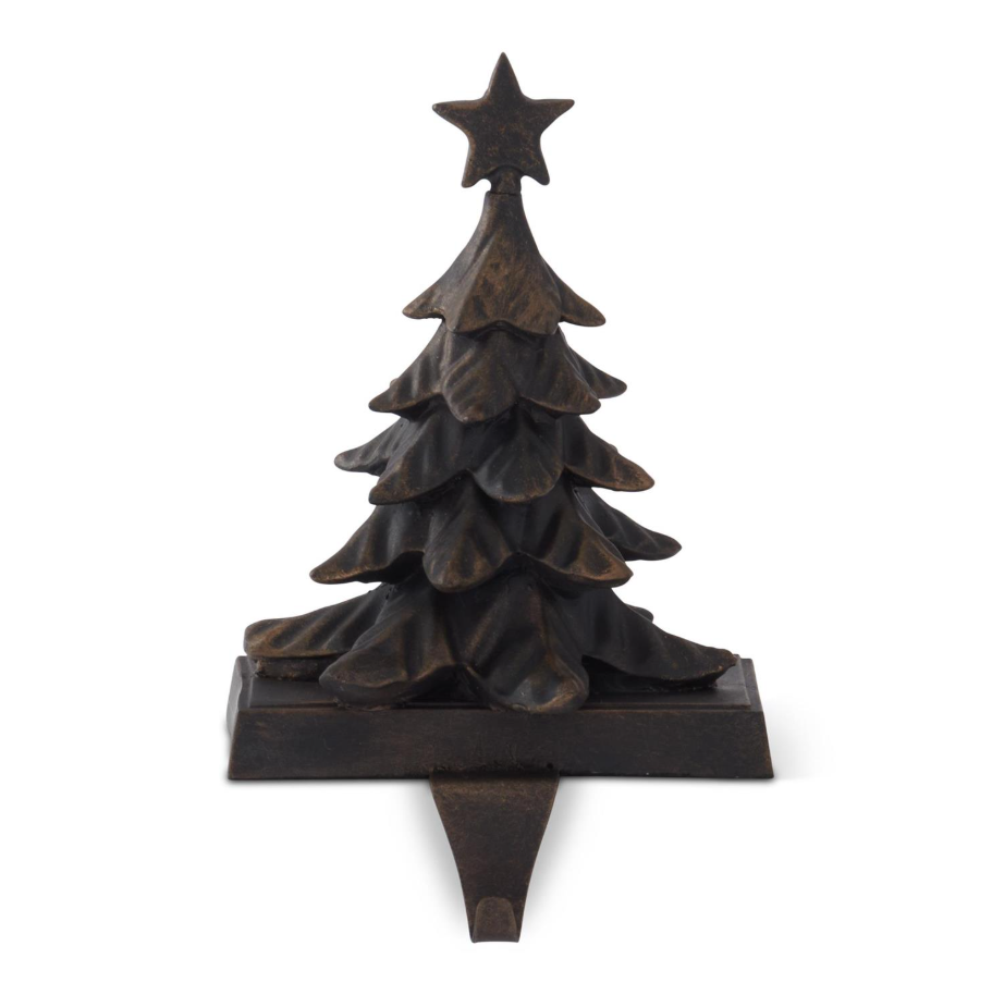 Bronze Christmas Tree Stocking Holder