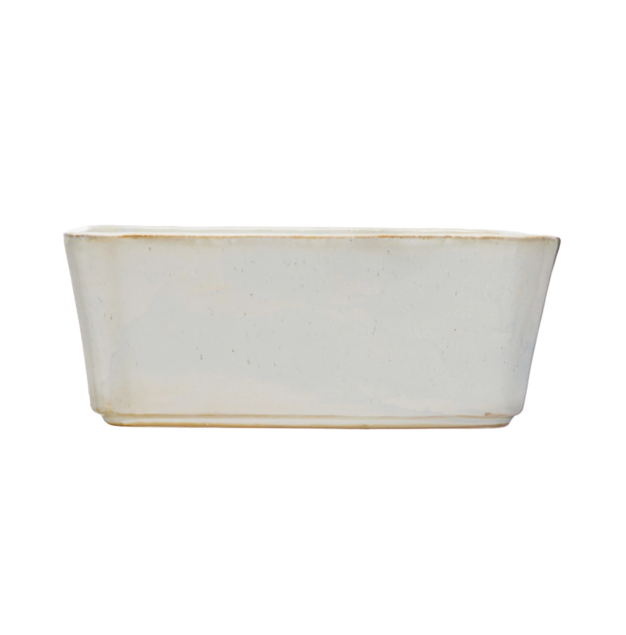 Cream Stoneware Planter