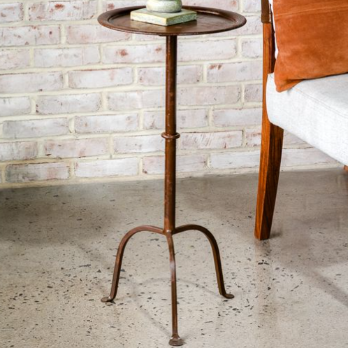 Aged Brass Martini Table