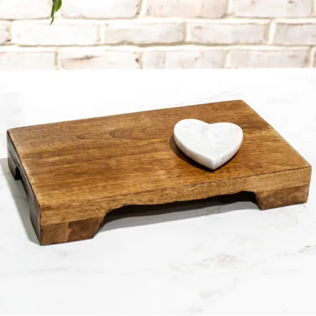 14" Mango Wood Pedestal