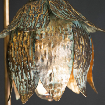 Antique Brass Tulip Table Lamp