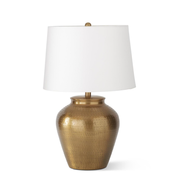 Gold Punched Tin Table Lamp