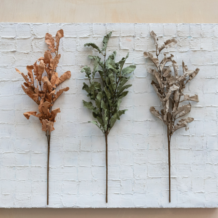 Faux Oak Leaf Stem - GR