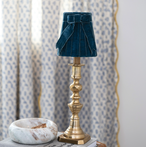 Antique Brass Mini Candlestick Lamp