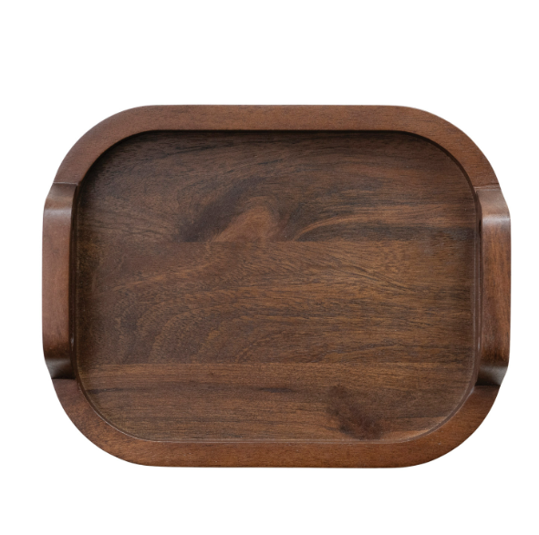 Walnut Finish Mango Wood Tray