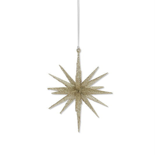 6" Champagne Glitter Star