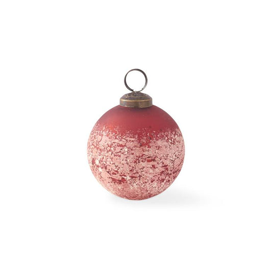 3" Red and White Ornament