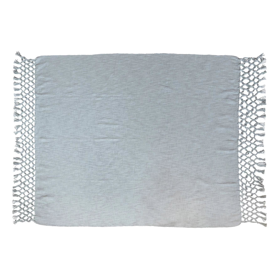 Cotton Blue Throw