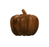 Hand-Carved Poplar Wood Pumpkin