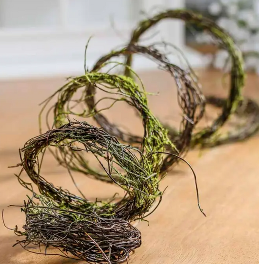 6' Natural Twig Vine Garland w/Faux Moss