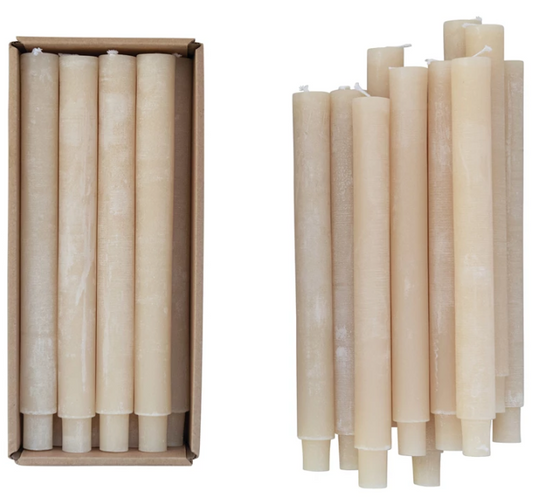 Powder Finish Taper Candles - SET OF 2