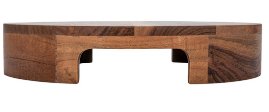 10" Acacia Wood Pedestal