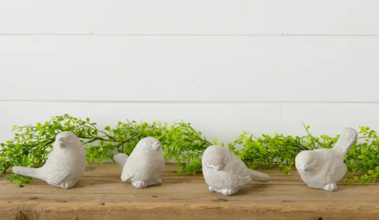 Cement Bird Figurine - 4 STYLES