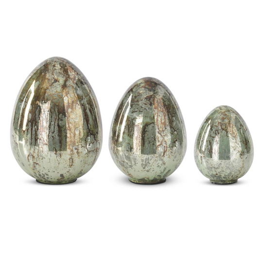 LG - Rusted Aqua Mercury Glass Easter Egg