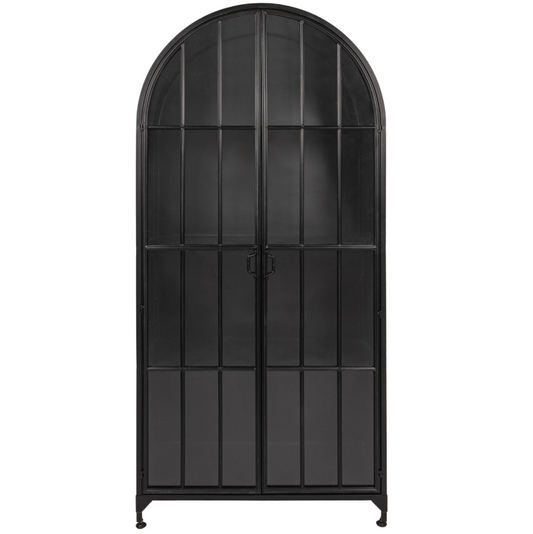 Black Metal Arched Cabinet