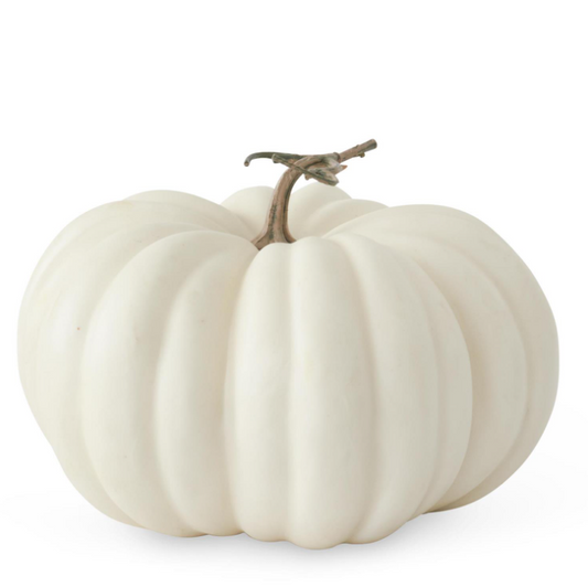 10" Cream Speckled Pumpkin