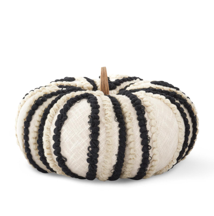 12" Knit Striped Pumpkin