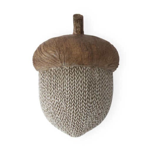 2.5" Woven Resin + Wood Acorn