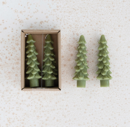 SM Tree Taper Candles - GREEN