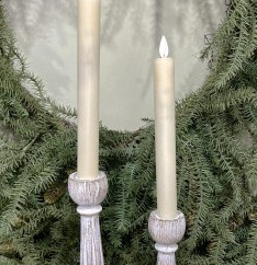 9" Flameless Ivory Taper Candle