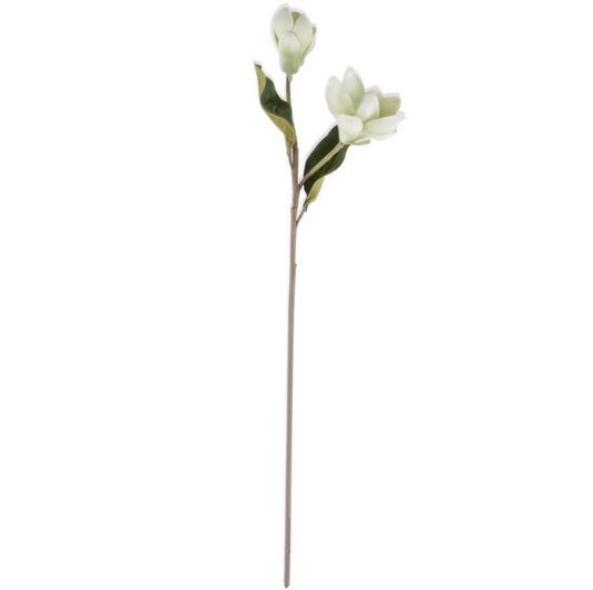 White Real Touch Magnolia Stem