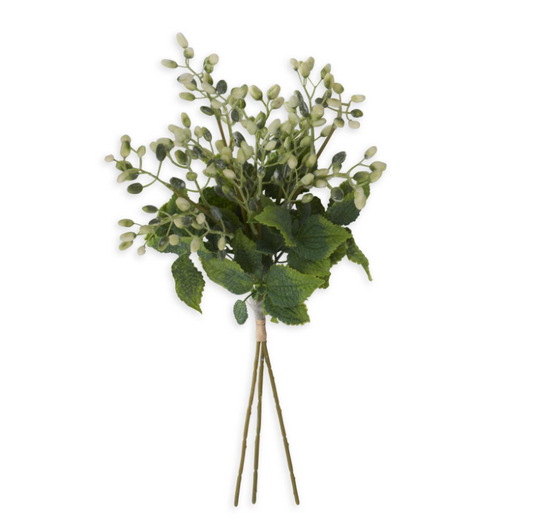 19" White Berry & Herb Bundle