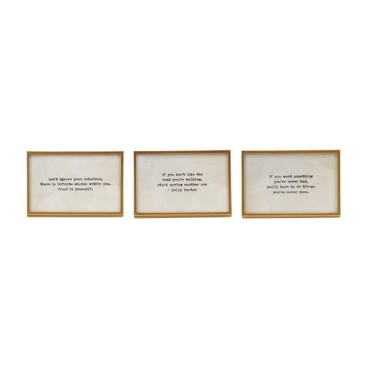 Metal & Glass Frame w/ Quote