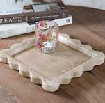 10" Cement Scallop Tray