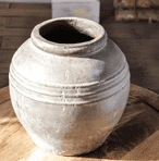 10" Antique Charcoal-Wash Vase