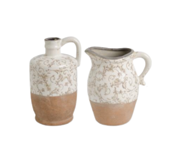 Cream Ceramic Vase - M