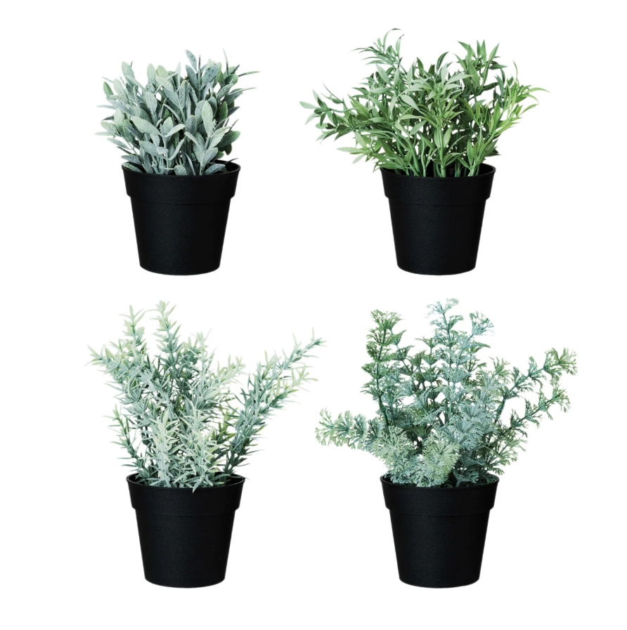 Faux Potted Herbs - 4 STYLES