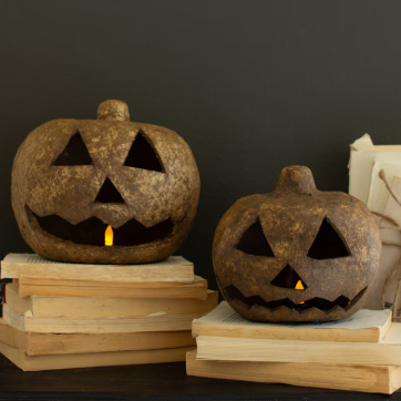 Paper Mache Jack-O-Lantern