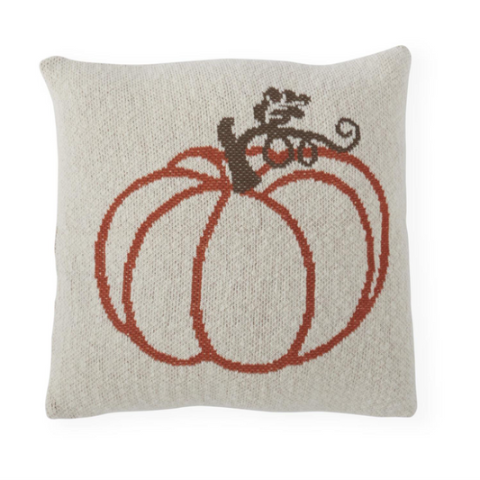 Cotton Knit Pumpkin Pillow