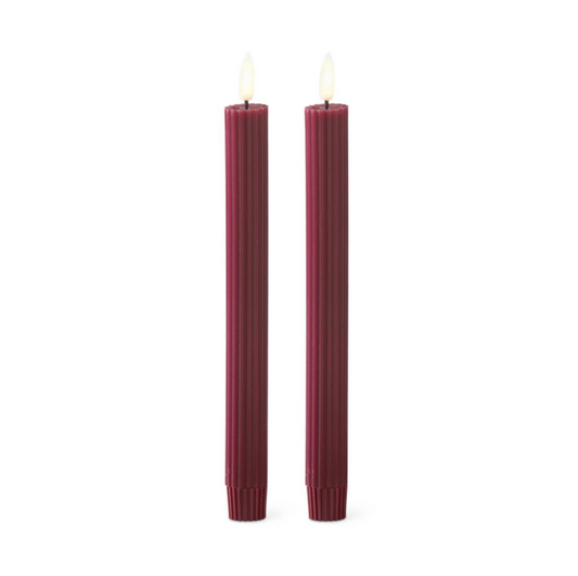 10" Burgundy Thin Line LED Taper