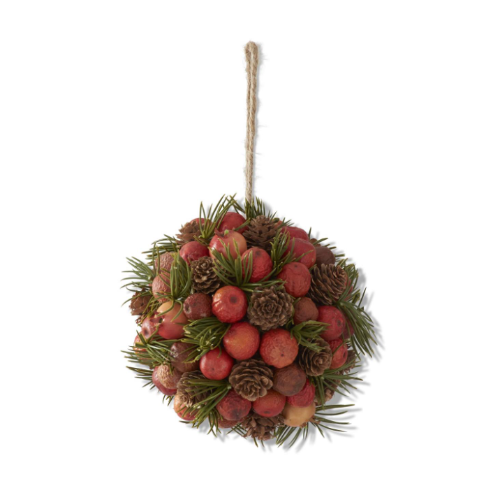 5" Orange Pinecone Pod Ornament