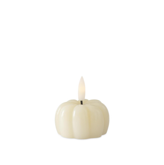 2.5" Cream Flameless Pumpkin