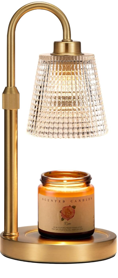 Clear Glass Gold Candle Warmer