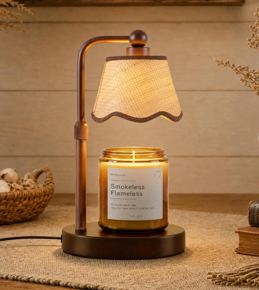 Scallop Woven Shade Candle Warmer