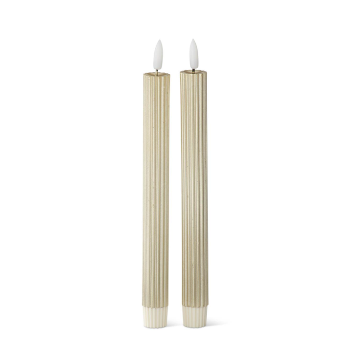 10" Gold Thin Line LED Taper