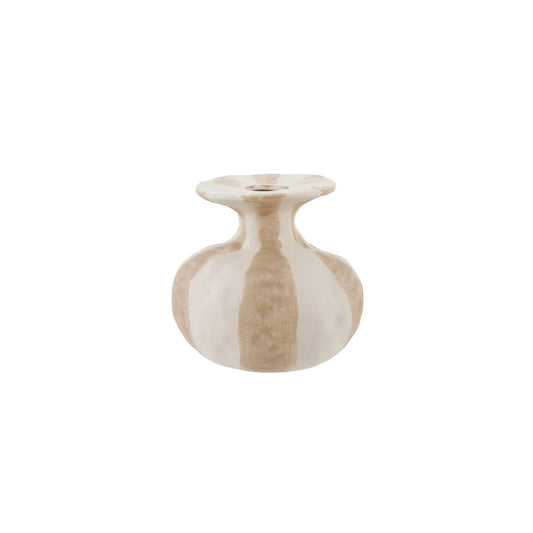 Stoneware Organic Striped Vase