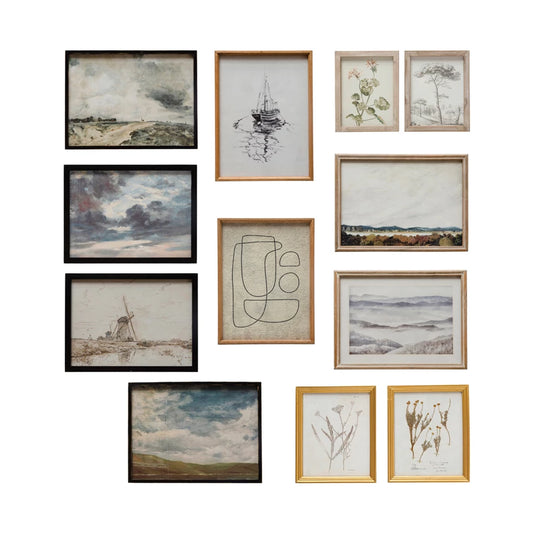 LG WOOD FRAME GLASS WALL DECOR